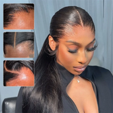 VIPbeauty Lagos M-Shaped Hairline Straight Hair Lace Frontal Wigs Human Hair