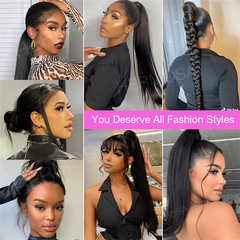 VIPbeauty 360 Full Lace Silky Straight Wigs With Invisi Drawstring Human Hair Wigs