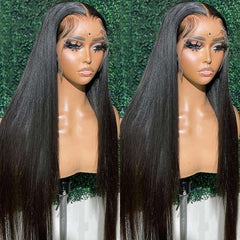 VIPbeauty Hair Straight Lace Front Wigs 13x4 Transparent Lace Frontal Human Hair Wig for Black Women Glueless Wig Pre Plucked with Baby Hair