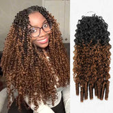 VIPbeauty T1b/30 Burmese Curly Lightweight Crochet Braids Human Hair Extensions