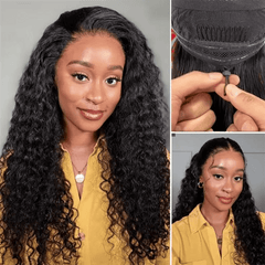 VIPbeauty Beginner Friendly Water Wave Glueless 13x6 Lace Front Human Hair Wig With Flexi-Fit Drawstring
