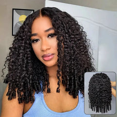 VIPbeauty Burmese Curly Wig 100% Human Hair Full 250% Density 13x6 Curly Lace Frontal Wigs