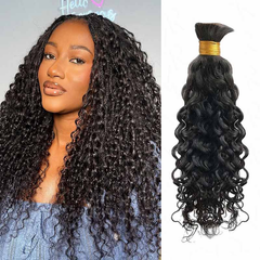 VIPbeauty Water Wave Bulk Human Hair Extensions for Boho Knotless Braiding