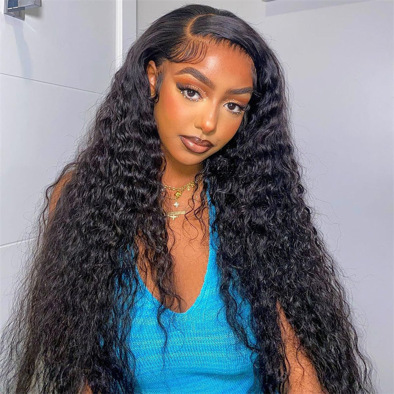 VIPbeauty 13x6 HD Lace Frontal Wigs Water Wave 5x5 Glueless Human Hair Wigs 180%