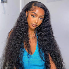 VIPbeauty 13x6 HD Lace Frontal Wigs Water Wave 5x5 Glueless Human Hair Wigs 180%