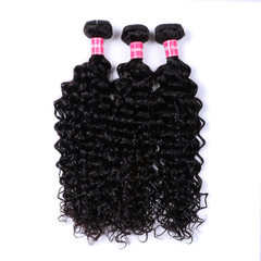 VIPbeauty Water Wave Human Hair Bundles With 5x5 Lace Closure