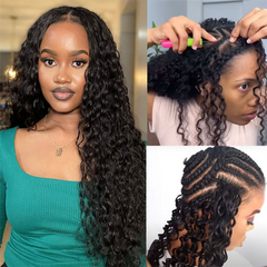 VIPbeauty Water Wave Crochet Braids Human Hair Extensions Protective Style