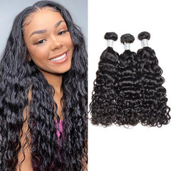 Indian Hair Virgin Remy Human Hair Water Wave Weave 3 Bundles