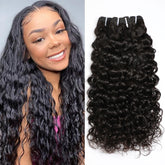 Indian Hair Virgin Remy Human Hair Water Wave Weave 3 Bundles