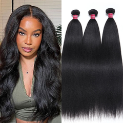 VIPbeauty Kinky Straight Virgin Soft Human Hair Extensions