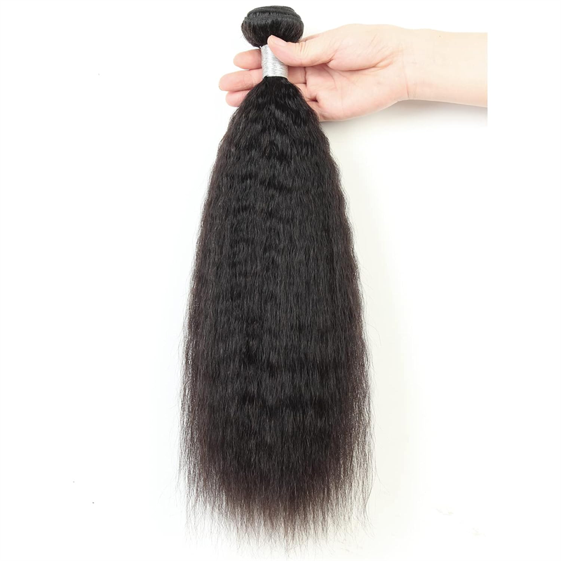 VIPbeauty 1 PC/Pack Yaki Straight Virgin Soft Human Hair Extensions