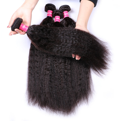 VIPbeauty Kinky Straight Human Hair Bundles With 5x5 Lace Closure