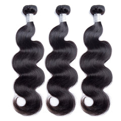 Hair 100% Raw Indian Virgin Human Hair Body Wave 3 Bundles Natural Wavy Human Hair Extensions
