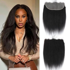 Yaki Straight 13x6 HD Lace Frontal Virgin Human Hair 150% Density