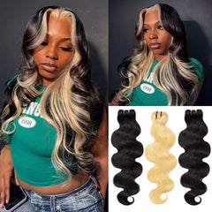 #1B&613 Peekaboo Body Wave Highlight Hair Bundles For Quick Weave