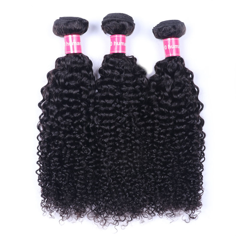VIPbeauty Curly Wave Bundles With 13x4 Lace Frontal Unprocessed Human Hair Extensions