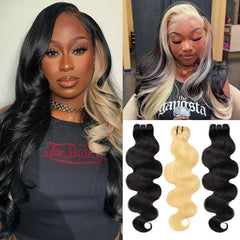#1B&613 Peekaboo Body Wave Highlight Hair Bundles For Quick Weave