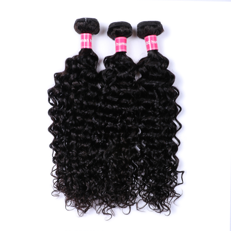 VIPbeauty Water Wave Bundles With 13x4 Lace Frontal Unprocessed Human Hair Extensions