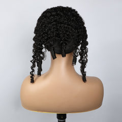 VIPbeauty Burmese Curly 5X7 Lace Closure Cap Unit + Hair Bundles For Full Sew In