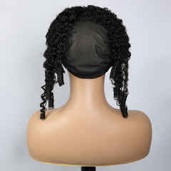 VIPbeauty Burmese Curly 5X7 Lace Closure Cap Unit + Hair Bundles For Full Sew In