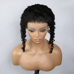 Vipbeauty Hair New-Upgrade Burmese Curly 5x7 Transparent Lace Closure attached Mesh Cap All-in-One Breathable Adjustable Cap for DIY Human Hair Wigs