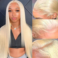 Blonde Lace Front Wigs 613 Straight Hair HD Lace Wig 13x4 Lace Frontal Wig 180% Density
