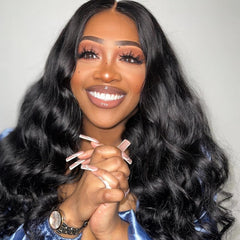 VIPbeauty Hair Glueless Wig 5×5 Undetectable HD Lace Closure Wig Wear and Go Body Wave Wig Pre Plucked Pre Cut 180% Density Human Hair Wigs