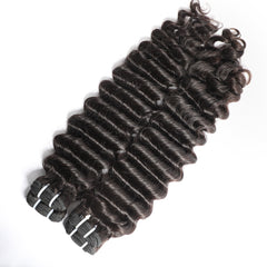 VIPbeauty Loose Deep Wave Bundles With 13x4 Lace Frontal Unprocessed Human Hair Extensions