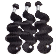 Brazilian Body Wave Virgin Human Hair 3 Bundles With Lace Closure For Sale