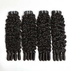 VIPbeauty Brazilian Curly Hair Human Hair 4 Bundles Burmese Curls Bundles 100% Virgin Human Hair