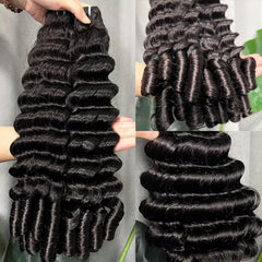 VIPbeauty Ocean Spiral Hair Loose Deep Curl Human Hair Extensions
