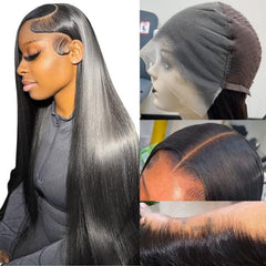 VIPbeauty 13x6 Full Lace Wigs Straight Hair Skinlike HD Lace 5x5 Glueless Human Hair Wigs