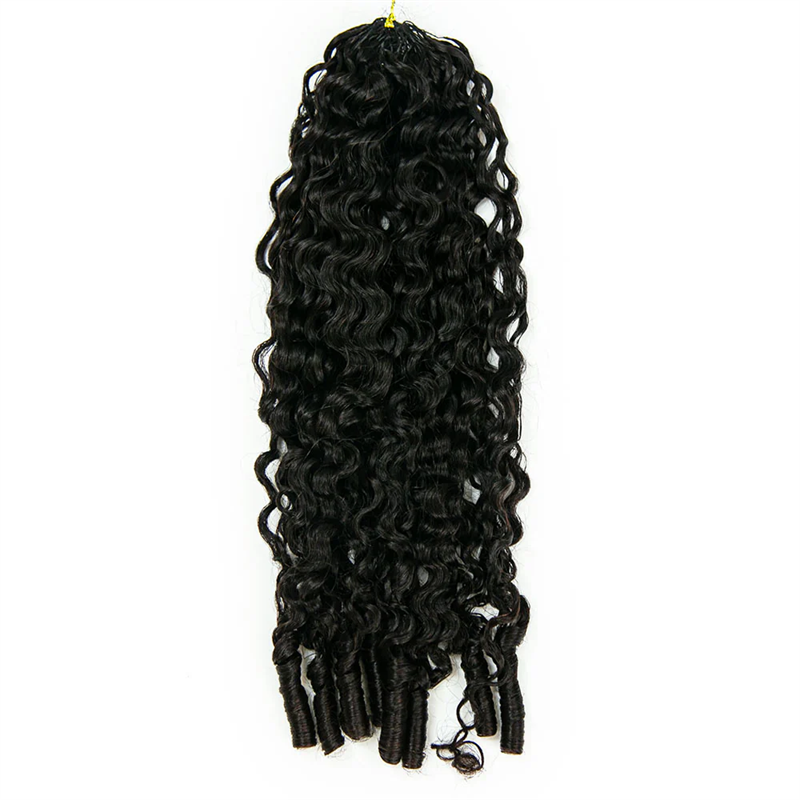 VIPbeauty Burmese Curly Lightweight Crochet Braids Human Hair Extensions
