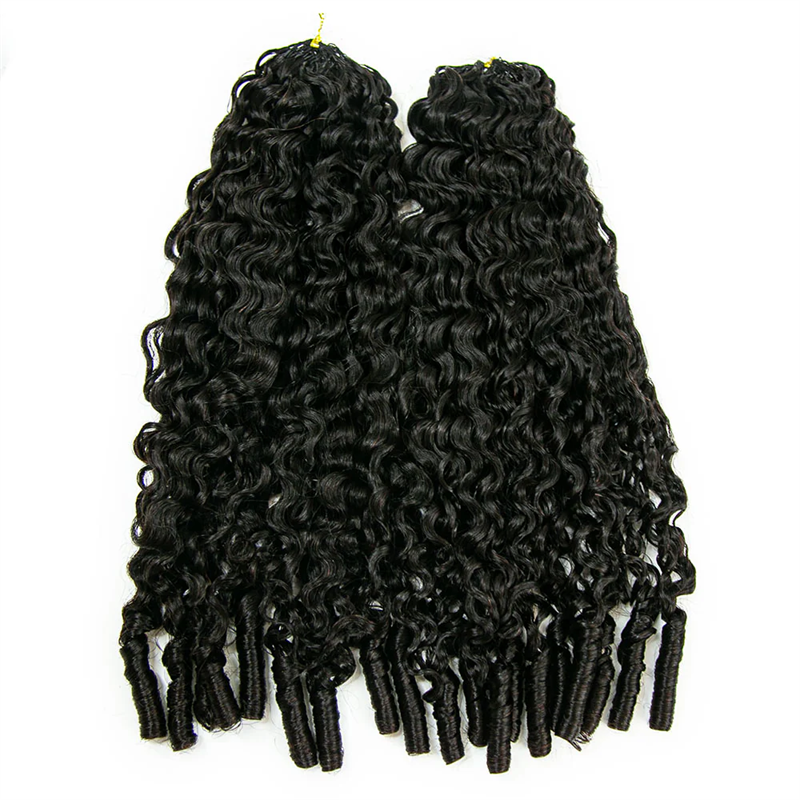 VIPbeauty Burmese Curly Lightweight Crochet Braids Human Hair Extensions