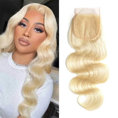 VIPbeauty Blonde 4x4 Lace Closure Virgin Hair Body Wave Human Hair 1 PC