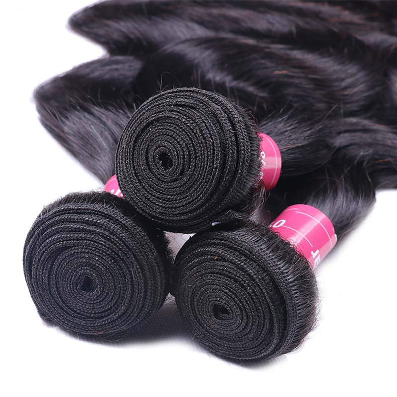 VIPbeauty Body Wave Human Hair Bundles With 5x5 Lace Closure