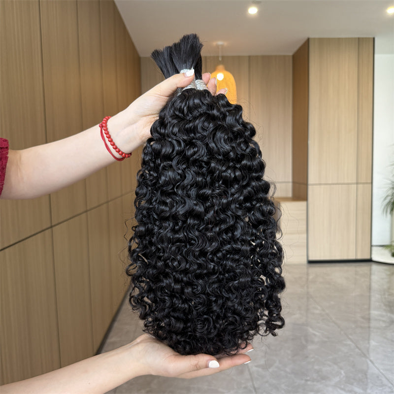 VIPbeauty Burmese Curly Bulk Hair Extensions For Braiding Dreadlock Human Hair