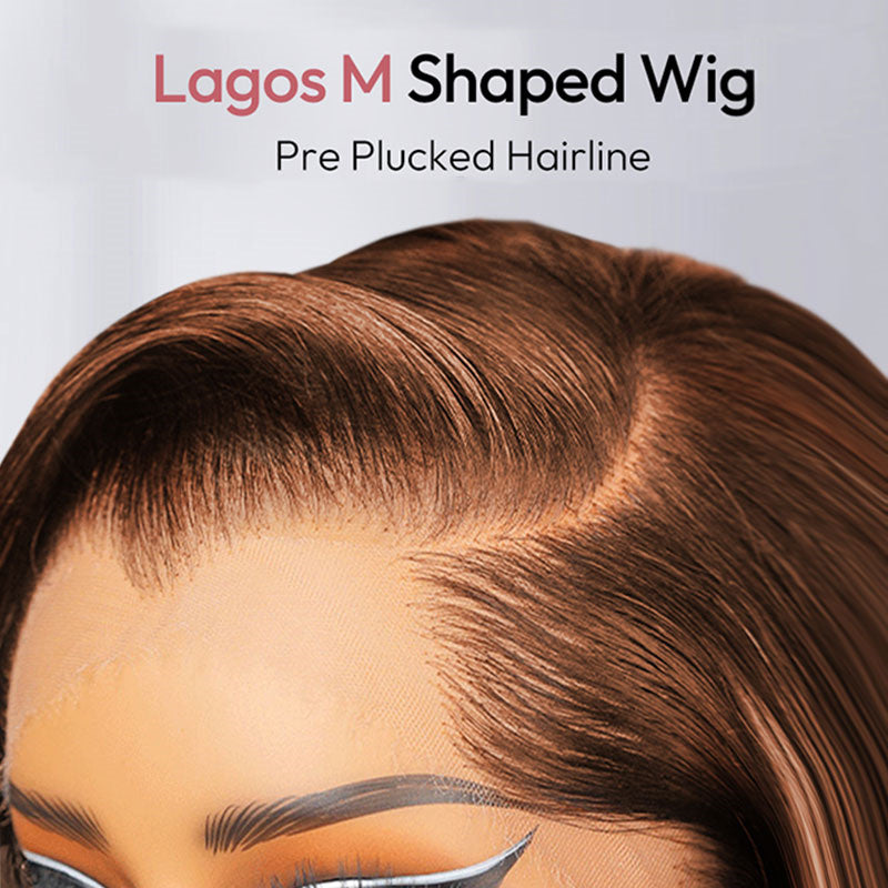 VIPbeauty Lagos M-Hairline #4 Dark Brown Body Wave 13x6 13x4 Lace Front Wigs Human Hair