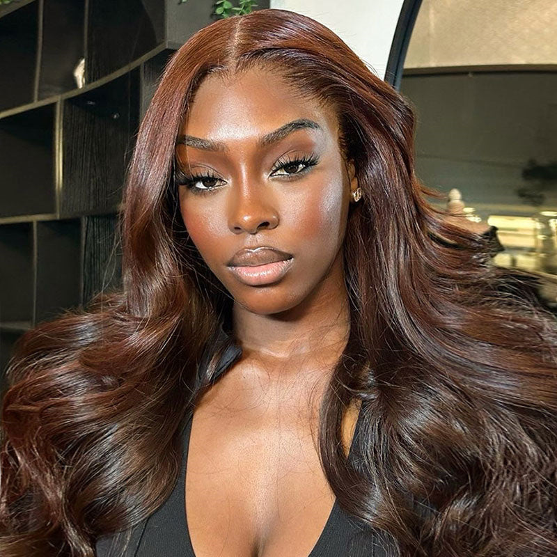 VIPbeauty Lagos M-Hairline #4 Dark Brown Body Wave 13x6 13x4 Lace Front Wigs Human Hair