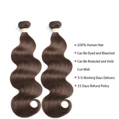 VIPbeauty Body Wave Chocolate Brown Bundles Human Hair