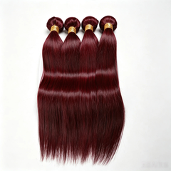 VipBeauty 12A Dark Burgundy Color Human Hair 3 Straight Hair Bundles