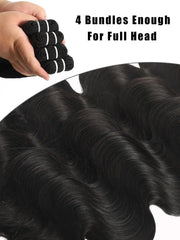 Top Grade 100% Raw Indian Virgin Human Hair Body Wave 3 Bundles Human Hair Extensions
