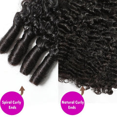 VIPbeauty Burmese Curly Virgin Soft Human Hair Extensions 1 PC/Pack