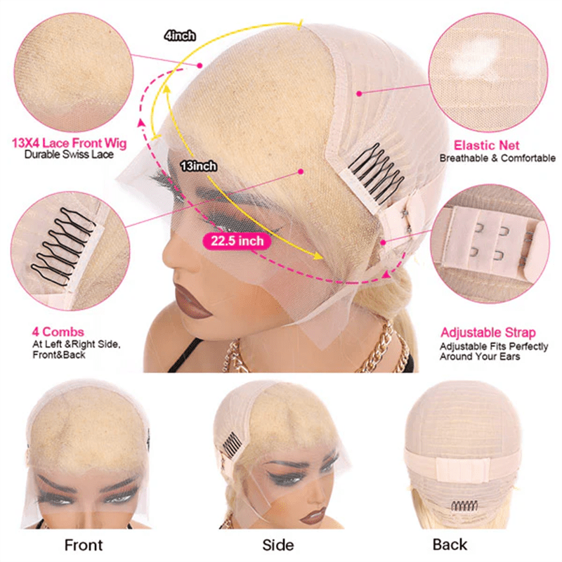VIPbeauty Outlet Deal 613 Blonde 13x4 Lace Frontal Human Hair Wigs 180%