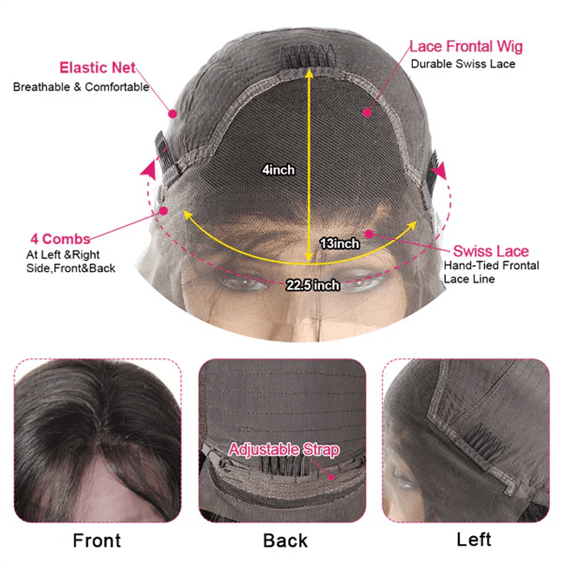 VIPbeauty Outlet Deal 13x4 Lace Front Human Hair Wigs 180%