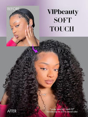 VIPbeauty Burmese Curly Clip in Hair Extensions 120g 8pcs 100% Human Hair