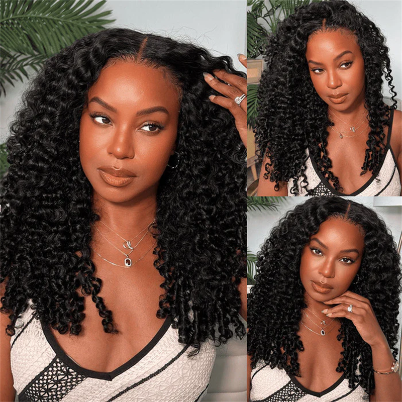 VIPbeauty Invisi-Drawstring Burmese Curly 360 Lace Frontal Wigs Bleached Knots Human Hair Wigs
