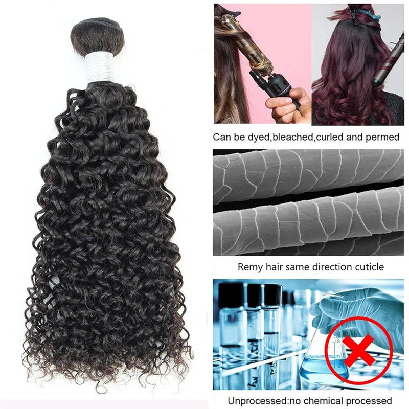 VIPbeauty Curly Wave Virgin Soft Human Hair Extensions 1 PC/Pack