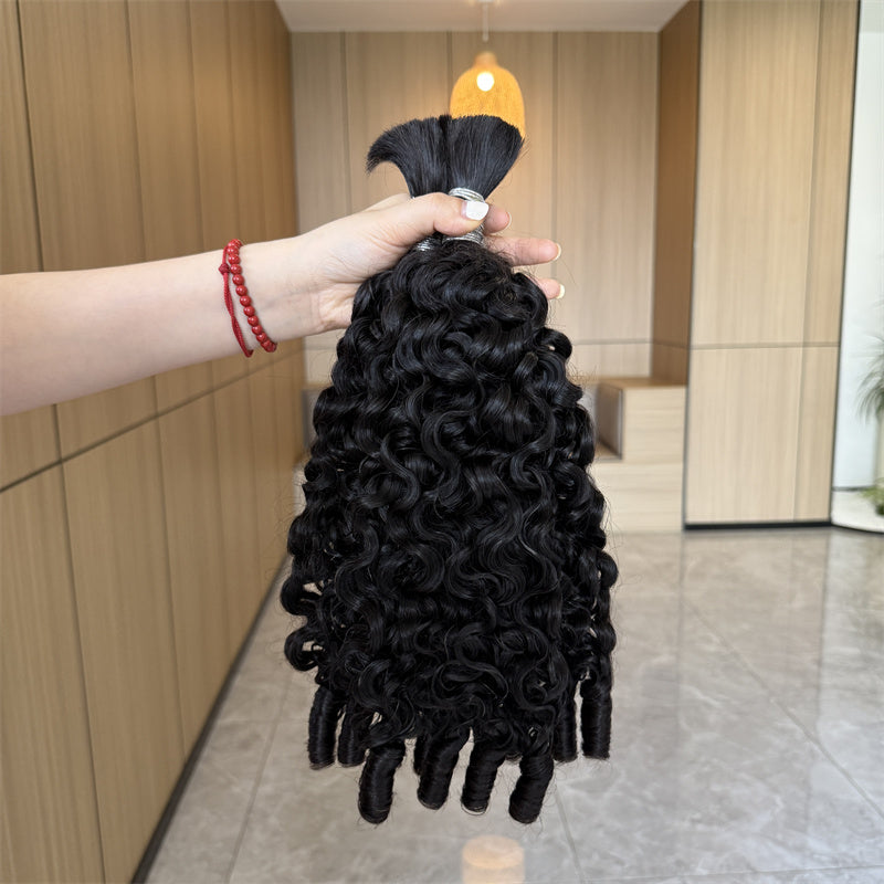 VIPbeauty Burmese Curly Bulk Hair Extensions For Braiding Dreadlock Human Hair