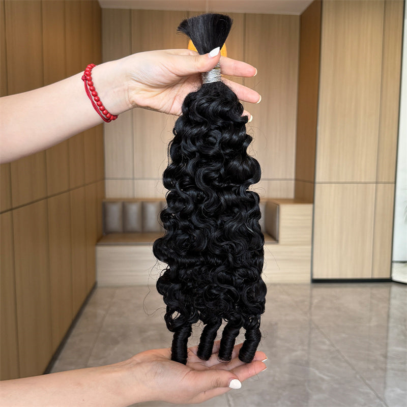 VIPbeauty Burmese Curly Bulk Hair Extensions For Braiding Dreadlock Human Hair